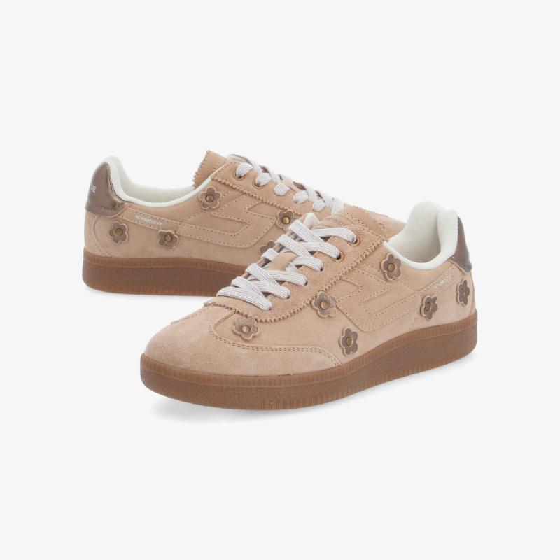 SHEFFIELD FLOWER W - SUEDE/FLOWER - BEIGE/BRONZE